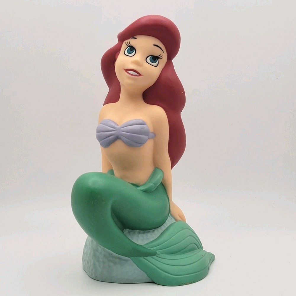 Vintage 90s Disney Ariel The Little Mermaid Coin Bank Figurine‎